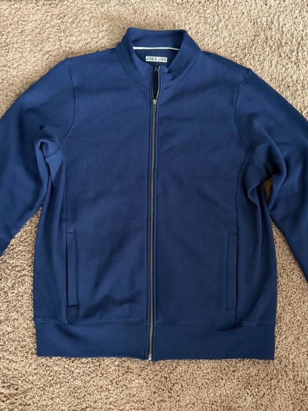 Joe's USA Heavyweight Fleece-Lined Zip Jacket, Size L